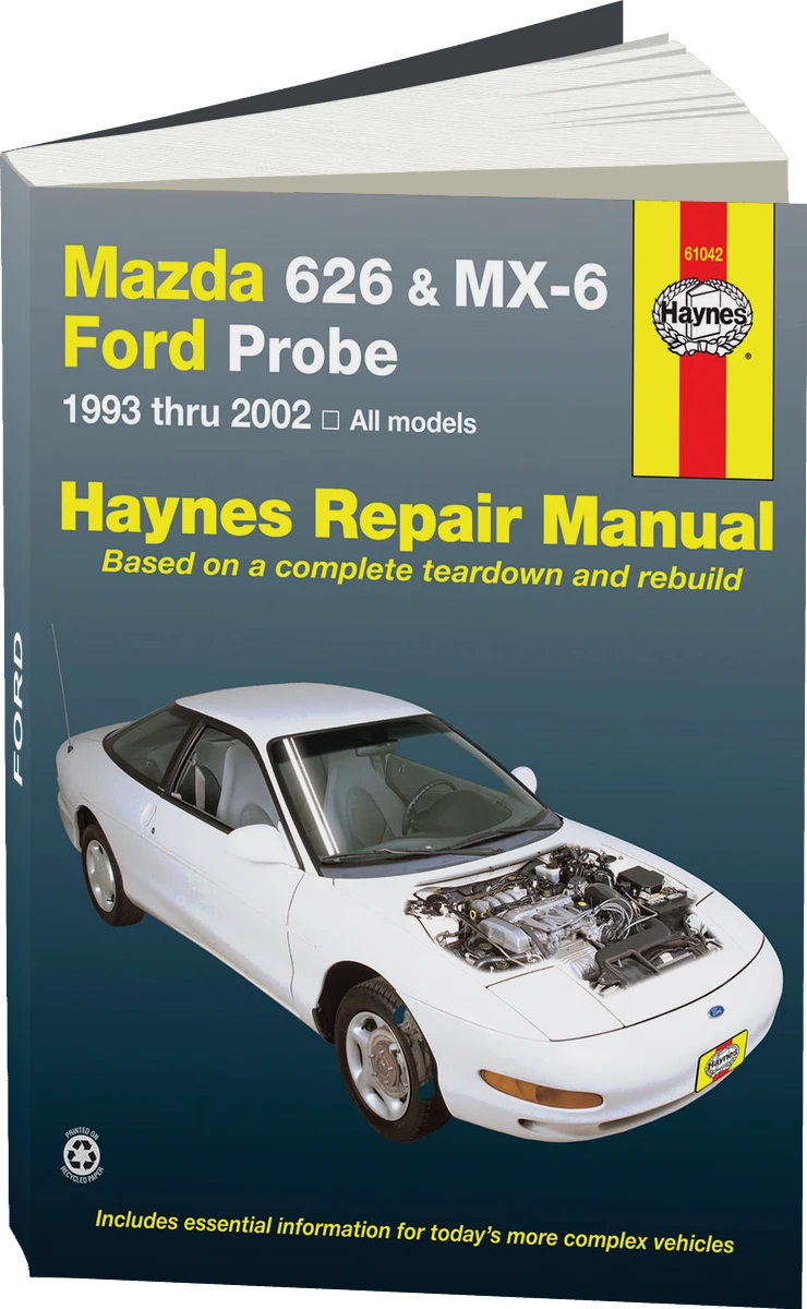 Mazda 626, MX-6 & Ford Probe covering Mazda 626 (1993-2002), Mazda MX-6 & Ford Probe (1993-1997) Haynes Repair Manual (USA)