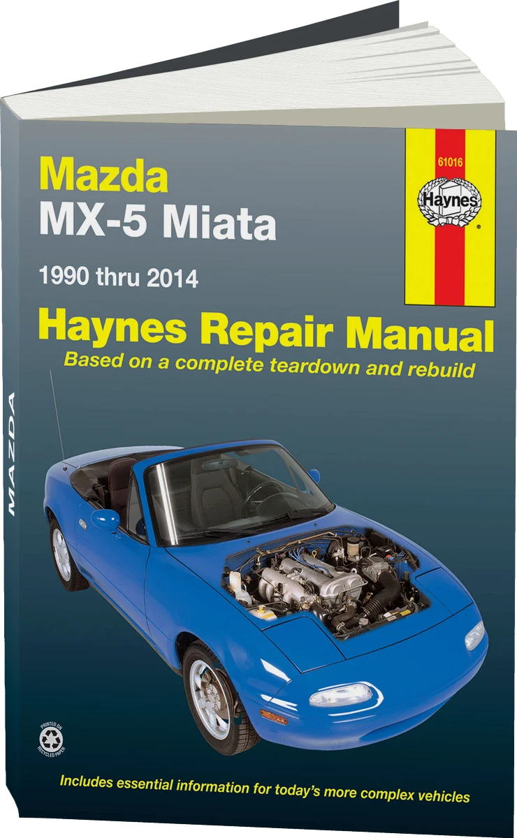 Mazda MX-5 Miata for Mazda MX-5 Miata models (1990-2014) Haynes Repair Manual (USA)
