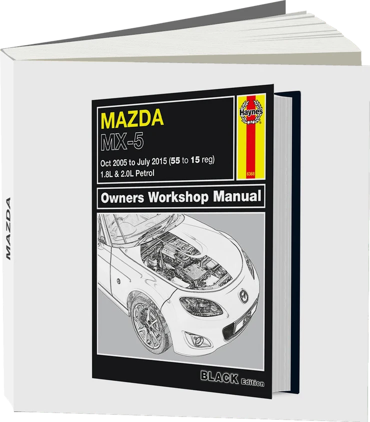 Mazda MX-5 (Oct 2005-July 2015) 55 to 15 Haynes Repair Manual - Premium Hardback Black Edition