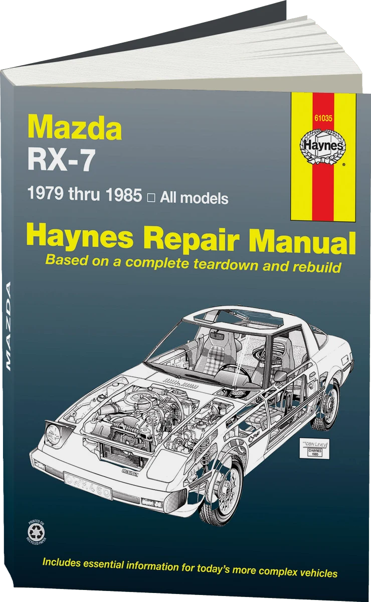 Mazda RX-7 for Mazda RX-7, GS, GSL & GSL-SE (79-85) Haynes Repair Manual