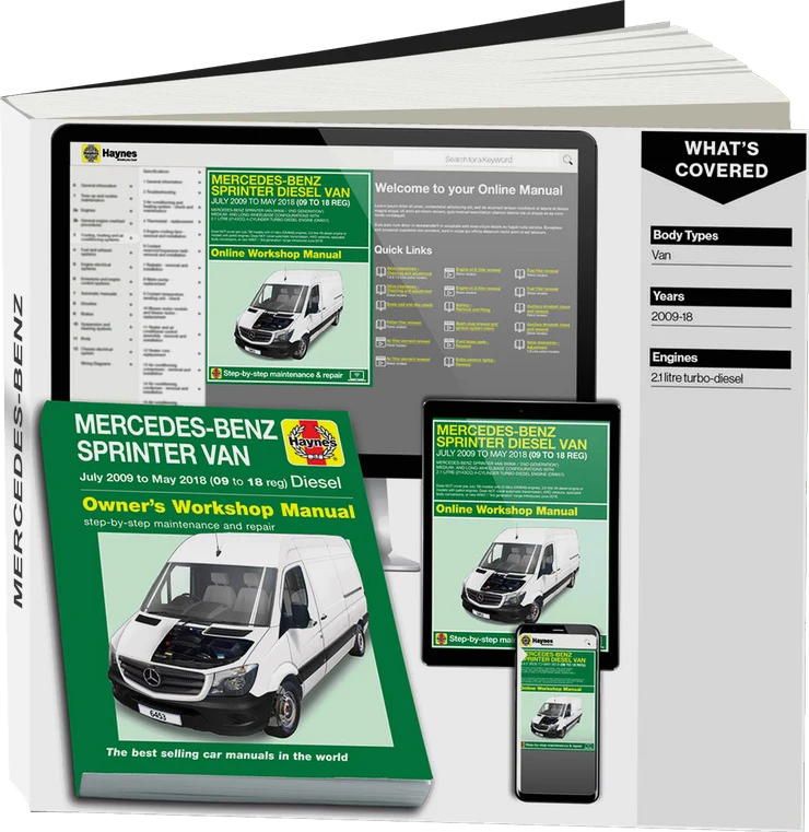 Mercedes-Benz Sprinter Diesel Vans July 2009-May 2018 (09 to 18 reg) Haynes Repair Manual