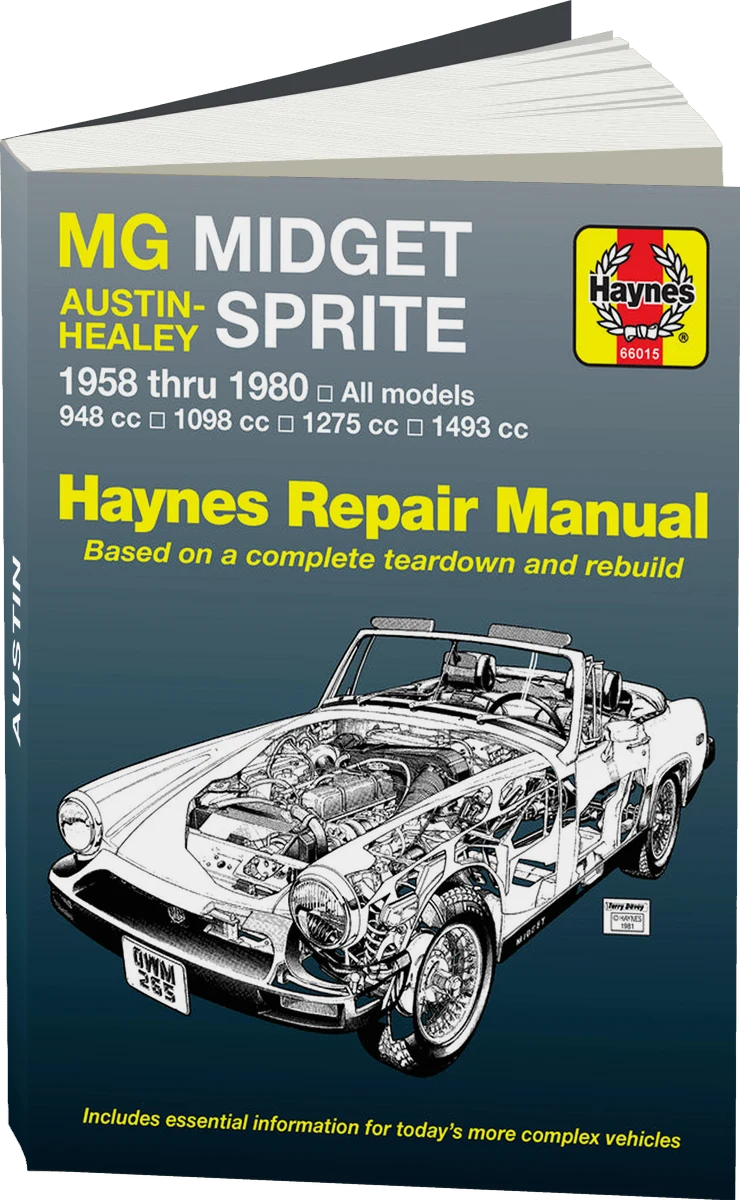 MG Midget & Austin-Healy Sprite (58-80) models covered MG Midget 1500 Roadster (74-80), Austin-Healy (58-72) & MG Midget (61-79) Haynes Repair Manual