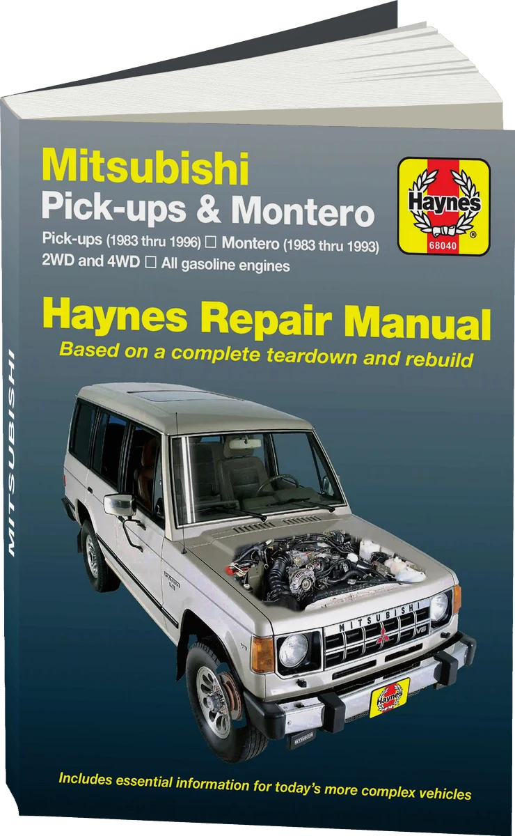 Mitsubishi & Montero 2WD & 4WD Gas Engine Pick-ups (83-96) Haynes Repair Manual
