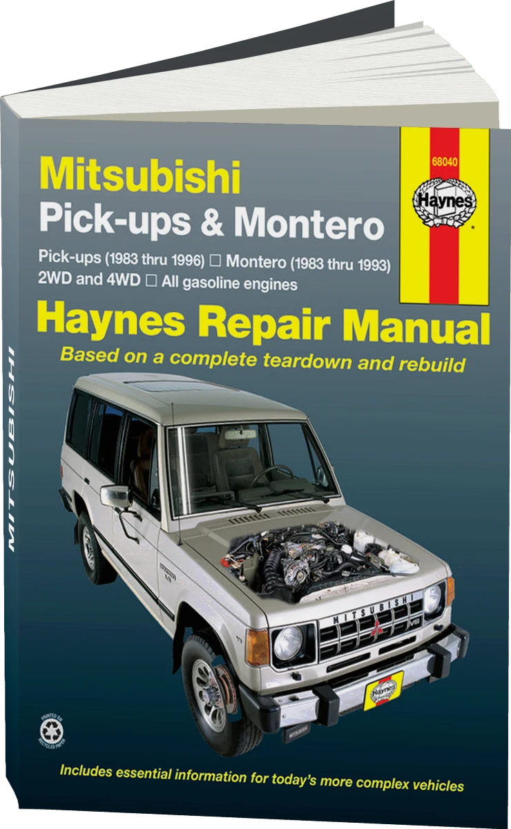 Mitsubishi & Montero 2WD & 4WD petrol pick-ups (1983-1996) Haynes Repair Manual (USA)
