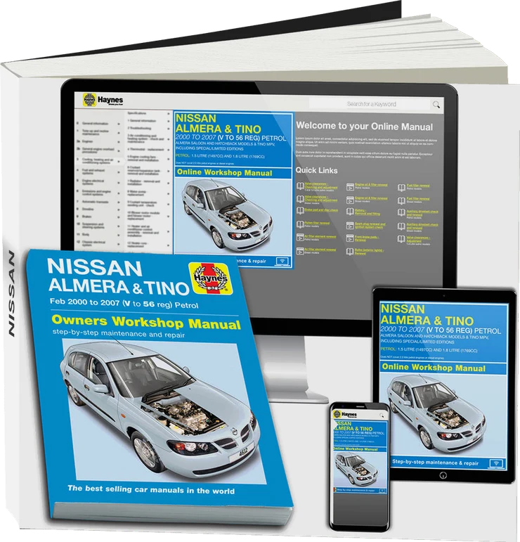 Nissan Almera & Tino Petrol (Feb 2000-2007) Haynes Repair Manual