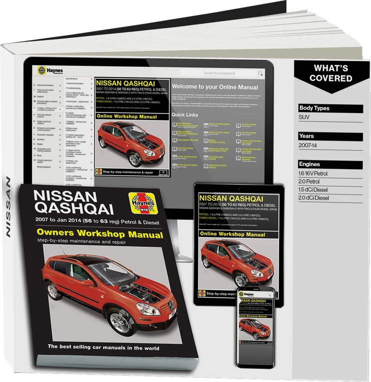 Nissan Qashqai Petrol & Diesel (2007-2014) Haynes Repair Manual
