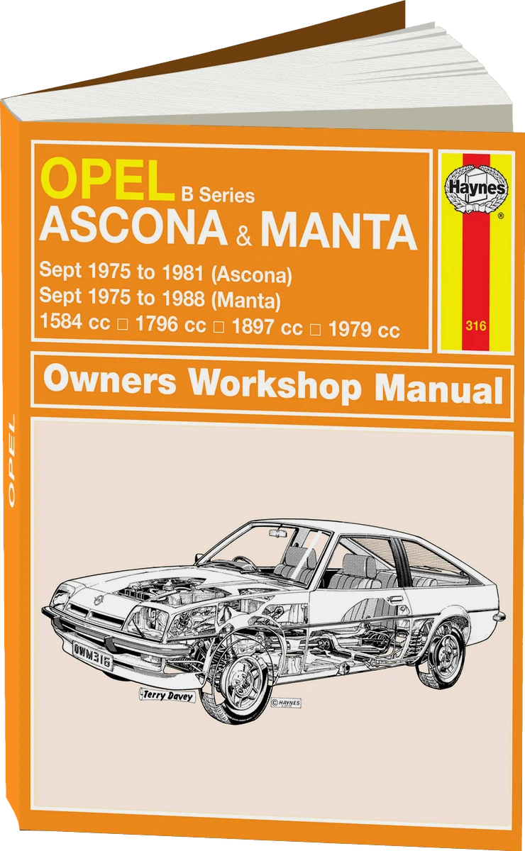 Opel Ascona & Manta (B Series) (Sept 75 - 88) Haynes Repair Manual