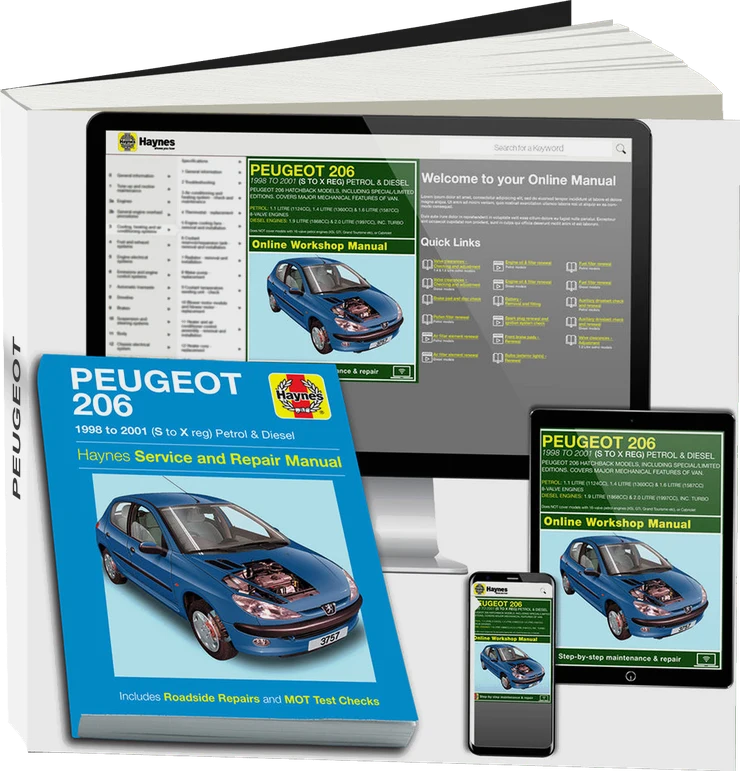 Peugeot 206 Petrol & Diesel (1998-2001) Haynes Repair Manual