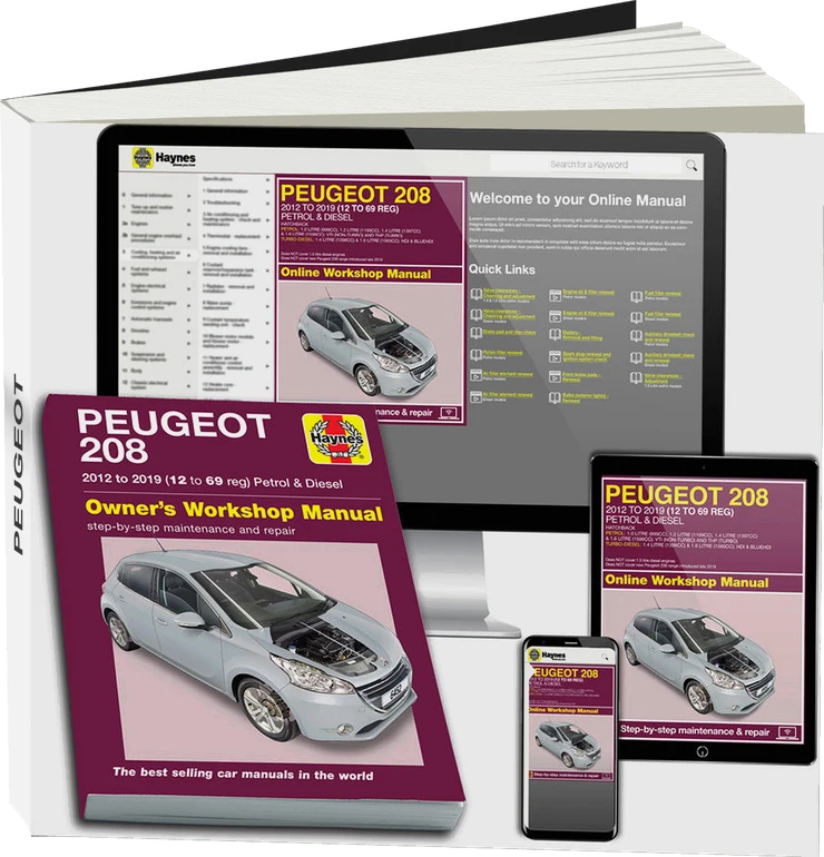 Peugeot 208 Petrol & Diesel (2012-2019) 12 to 69 reg Haynes Repair Manual