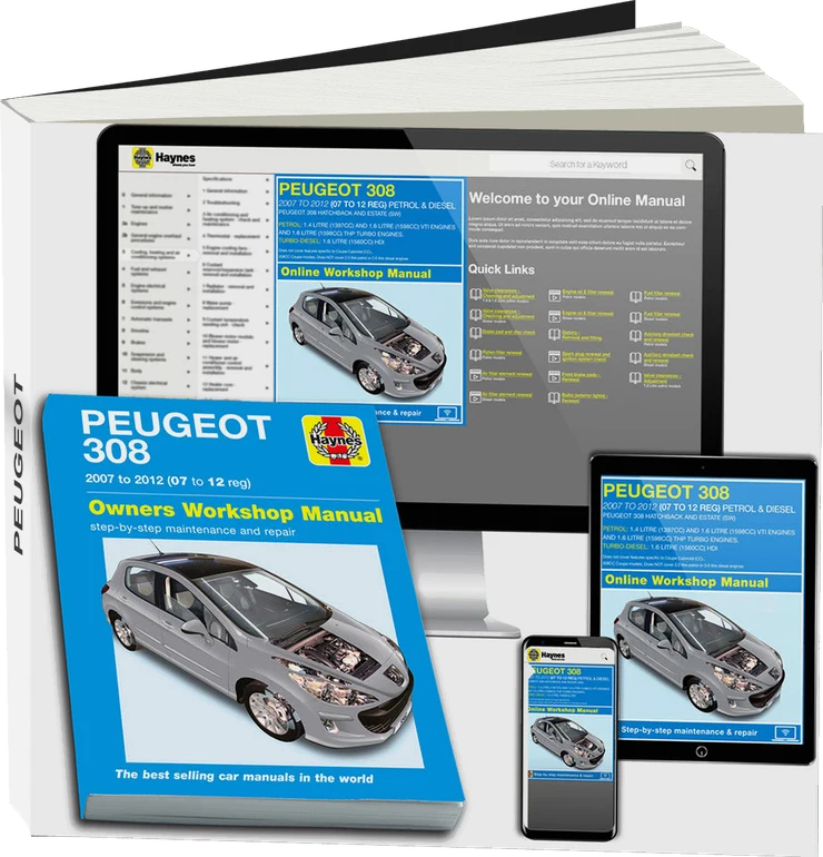 Peugeot 308 Petrol & Diesel (2007-2012) Haynes Repair Manual