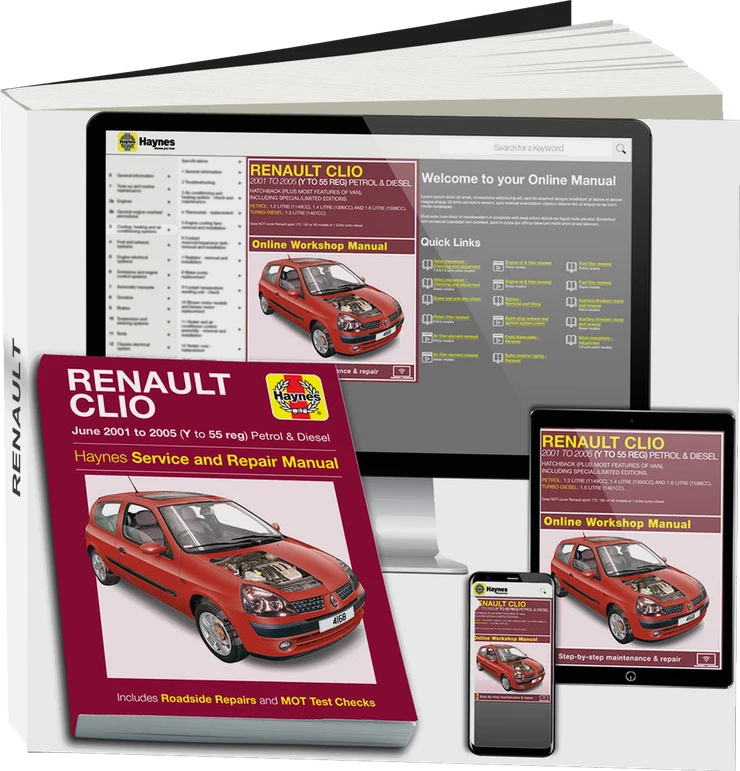 Renault Clio Petrol & Diesel (Jun 2001-2005) Haynes Repair Manual