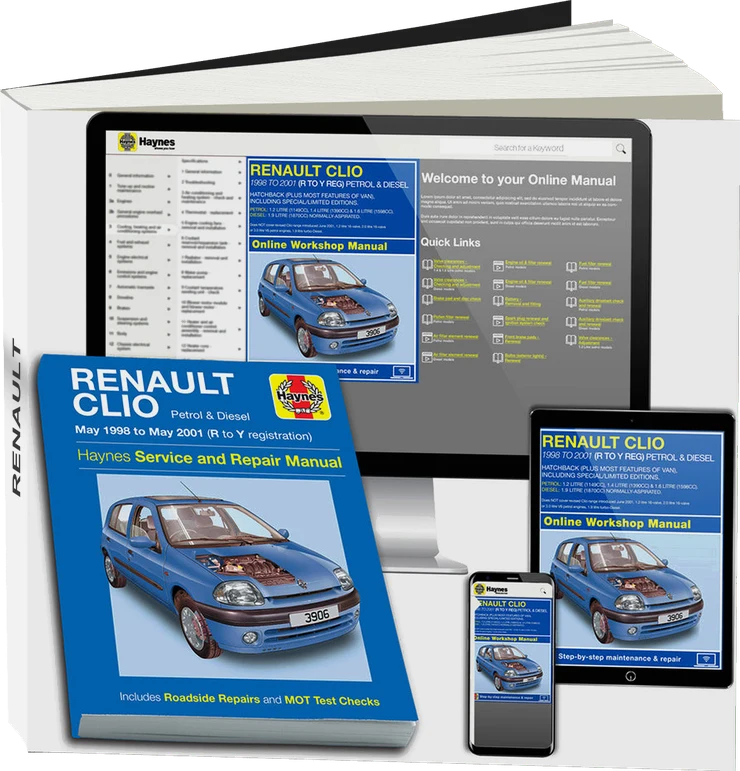 Renault Clio Petrol & Diesel (May 1998-May 2001) Haynes Repair Manual