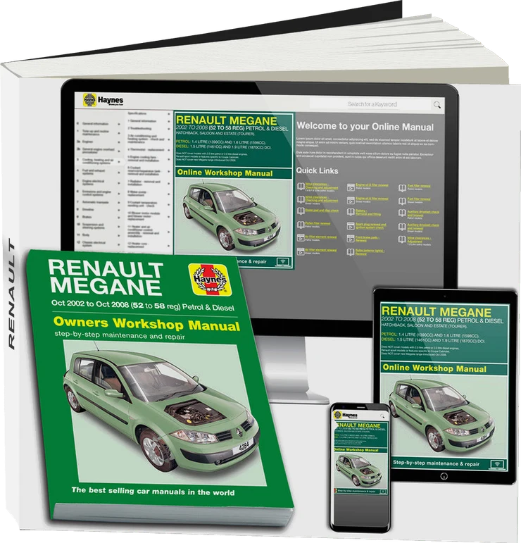 Renault Megane Petrol & Diesel (Oct 2002-2008) Haynes Repair Manual