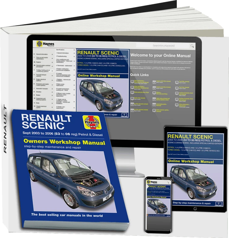 Renault Scenic Petrol & Diesel (Sept 2003-2006) Haynes Repair Manual