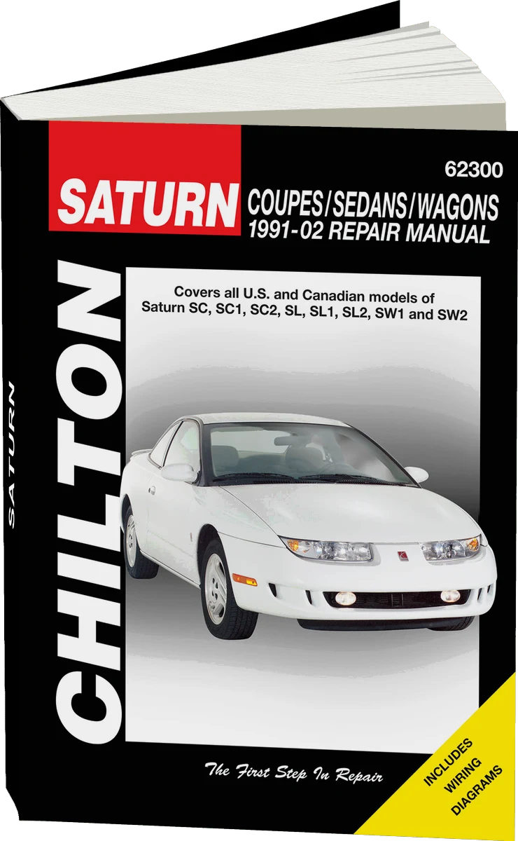Saturn Coupes, Sedans & Wagons covering the SC, SC1, SC2, SW1 & SW2 (1991-02) Chilton Repair Manual (USA)