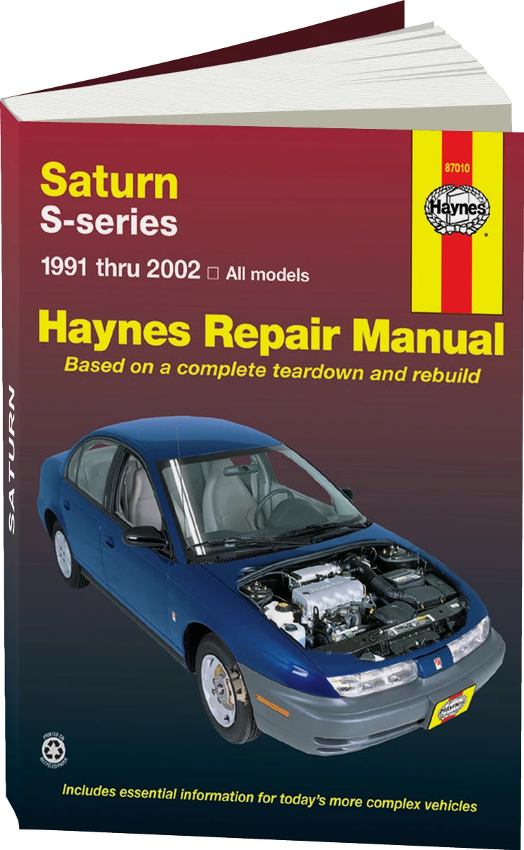 Saturn S-series (1991-2002) models of Saturn SL, SL1, SL2, SC, SC1, SC2, SW1 & SW2 Haynes Repair Manual (USA)