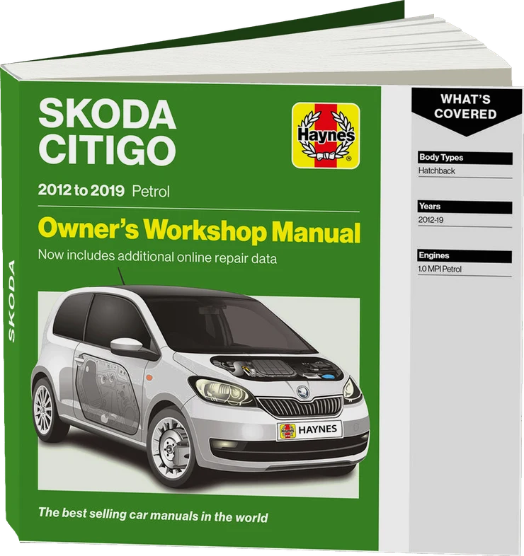 Skoda Citigo Petrol (2012 - 2019) Haynes Repair Manual