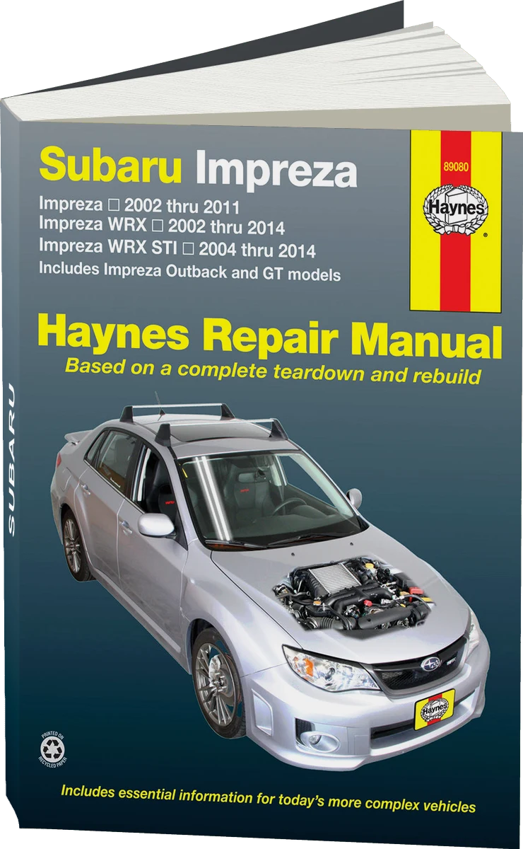 Subaru Impreza (02-11), Impreza WRX (02-14) & Impreza WRX STI (04-14) (inc. Impreza Outback & GT Models) Haynes Repair Manual