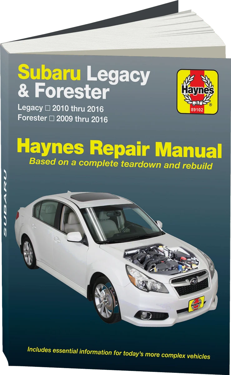 Subaru Legacy (2010-2016) & Forester (2009-2016) Haynes Repair Manual (USA)
