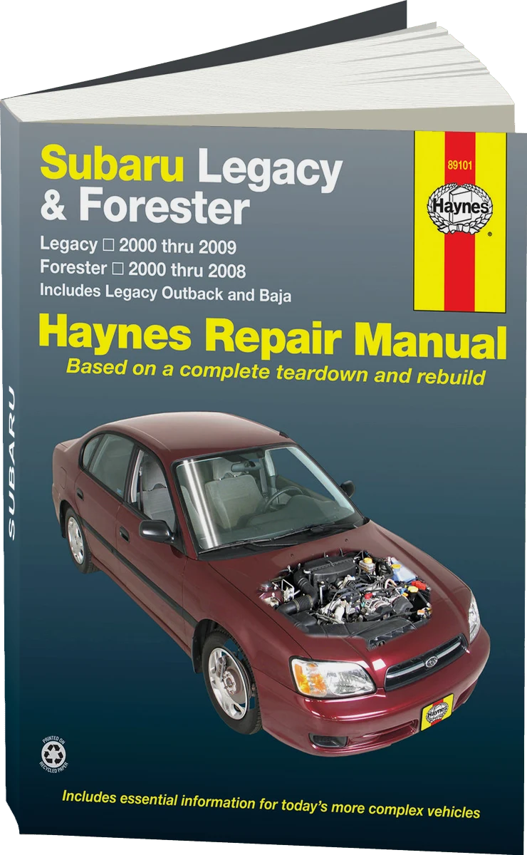Subaru Legacy & Forester covering Legacy (2000-2009) & Forester (2000-2008), inc. Legacy Outback & Baja Haynes Repair Manual (USA)