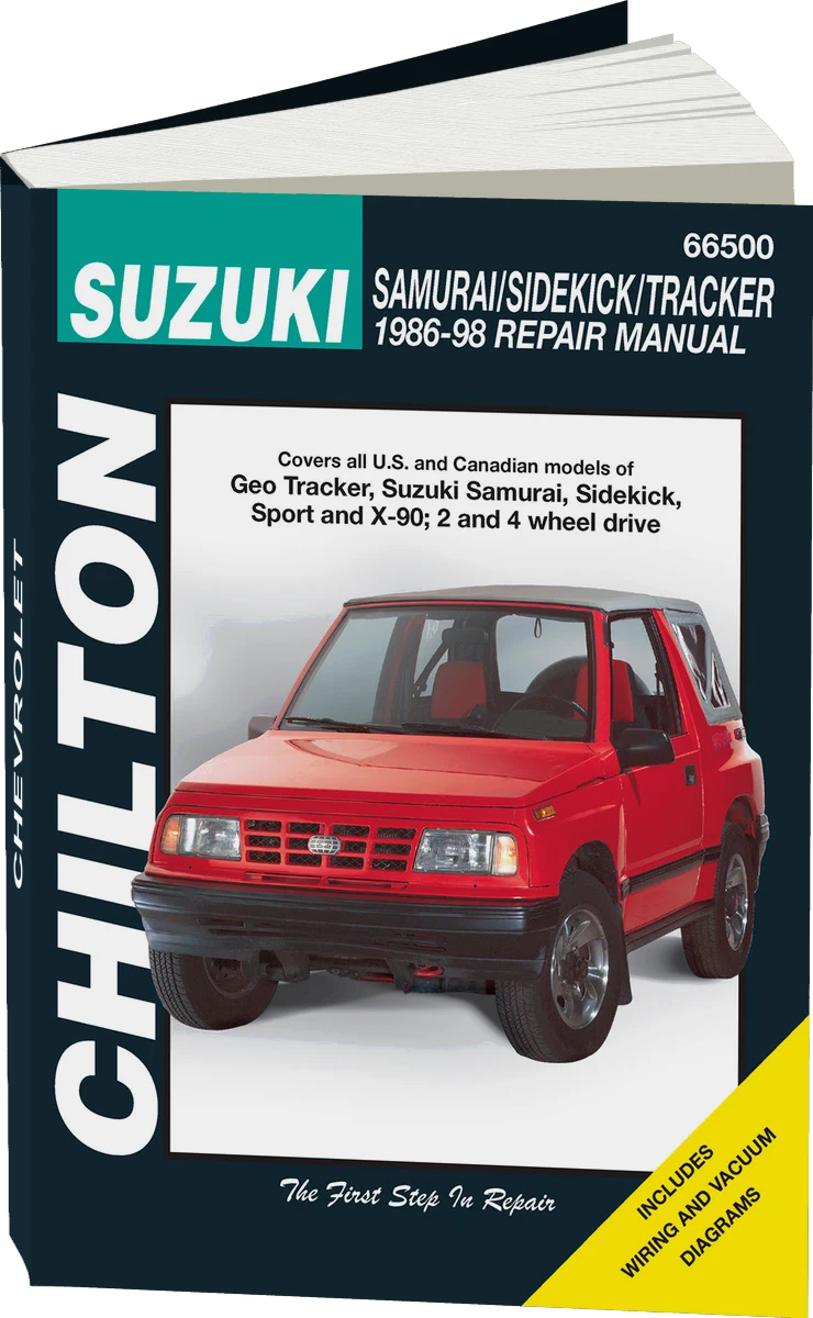 Suzuki Samurai, Sidekick & Tracker for of Geo Tracker, Suzuki Samurai, Sidekick, Sport & X-90 (1986-98) Chilton Repair Manual (USA)