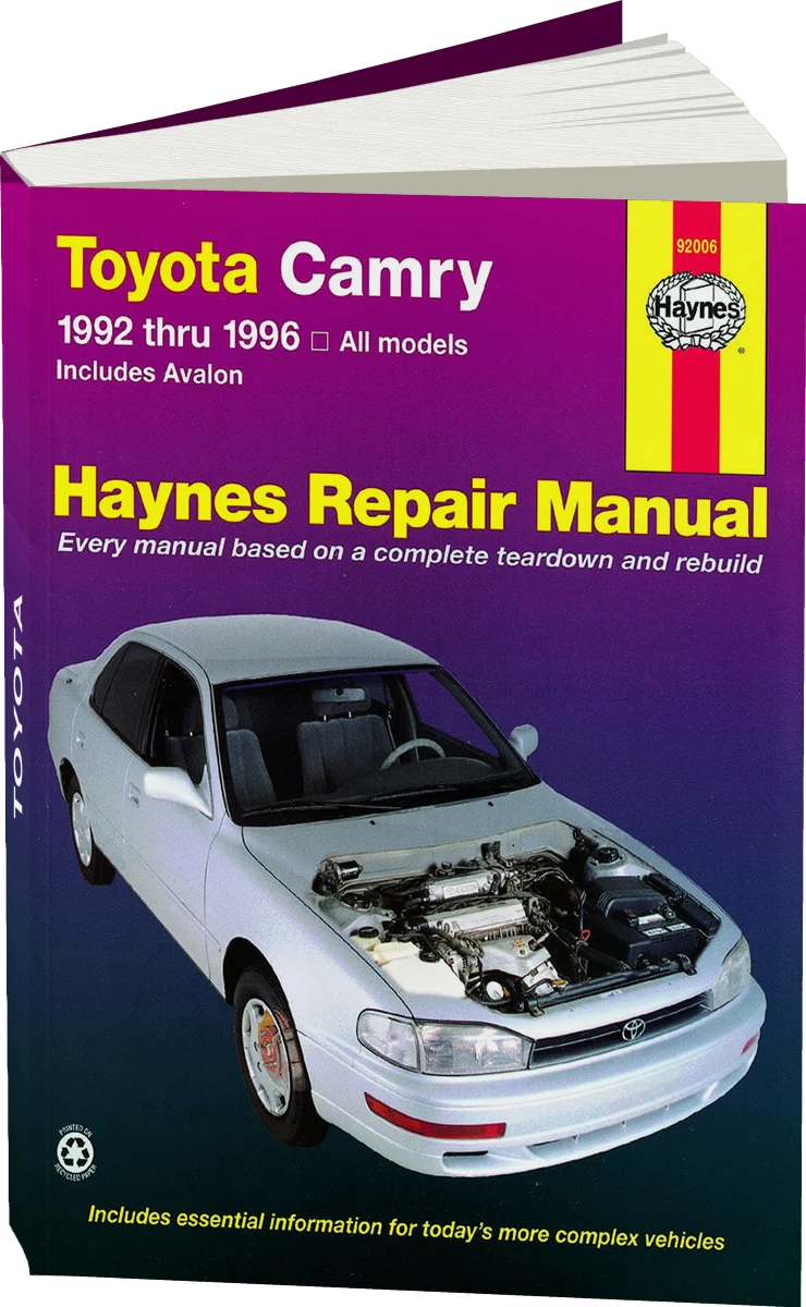 Toyota Camry (1992-1996) & Avalon (1995-1996) Haynes Repair Manual (USA)