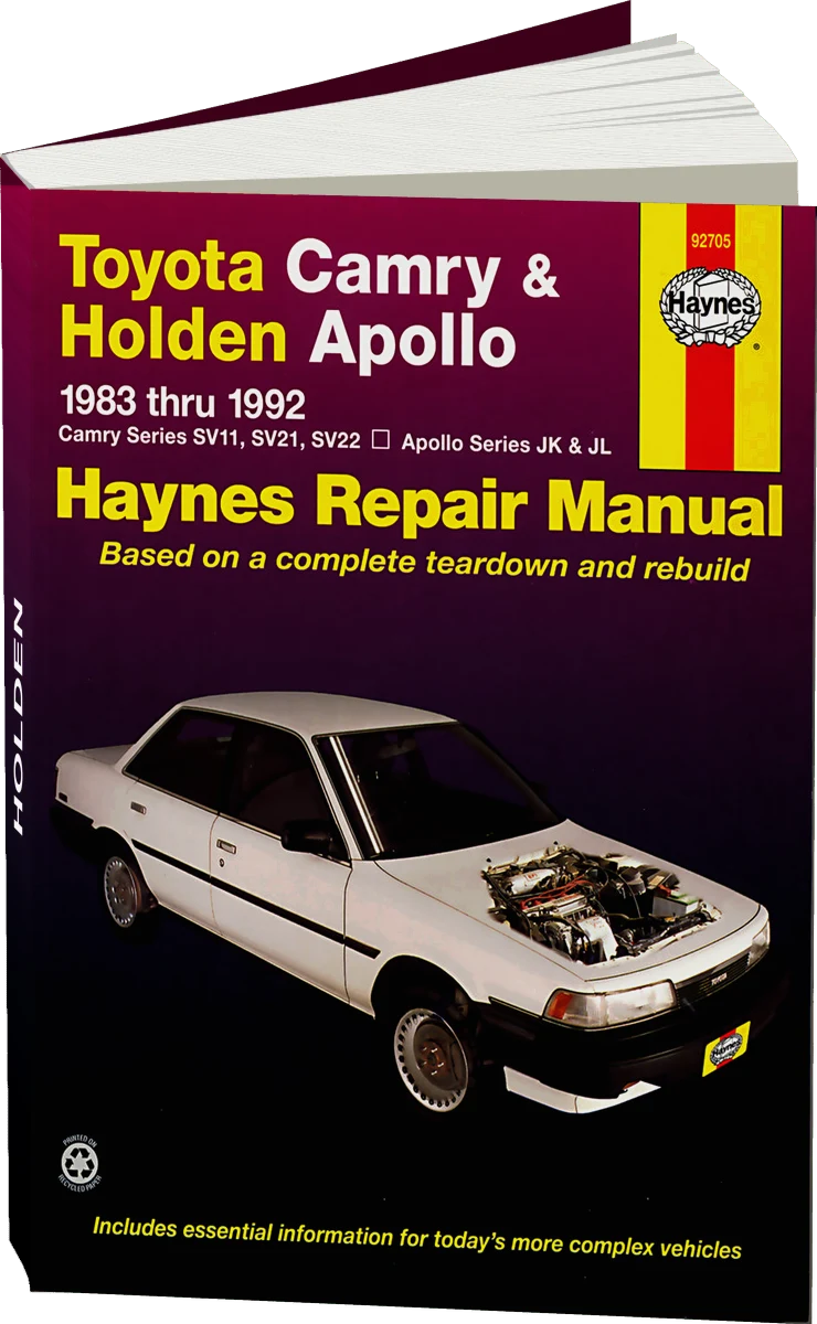 Toyota Camry (83-92) & Holden Apollo (89-93) Haynes Repair Manual (AUS)