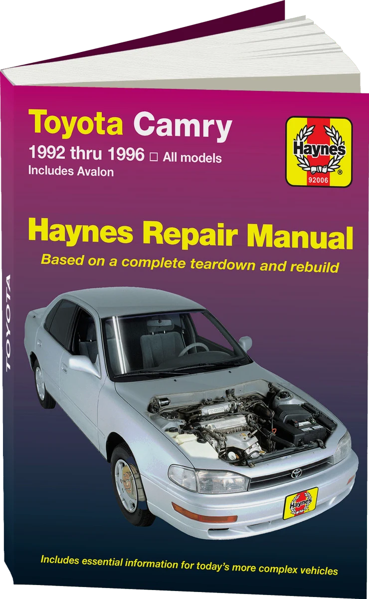Toyota Camry (1992-1996) & Avalon (1995-1996) Haynes Repair Manual