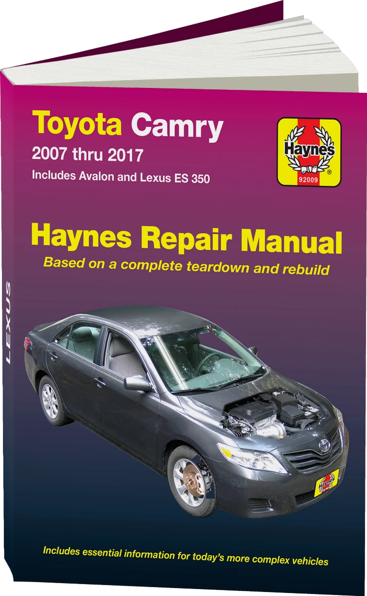 Toyota Camry & Avalon & Lexus ES 350 (2007-2017) Haynes Repair Manual (USA)