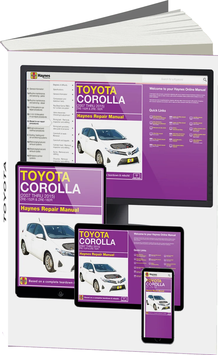 Toyota Corolla (2007-2015) Haynes Online Manual (Australia)