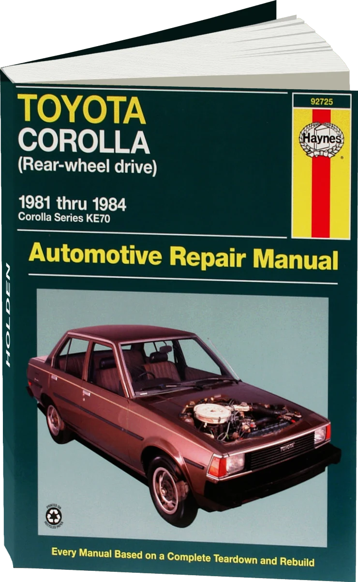 Toyota Corolla & Holden Nova (85-92) Haynes Repair Manual (AUS)