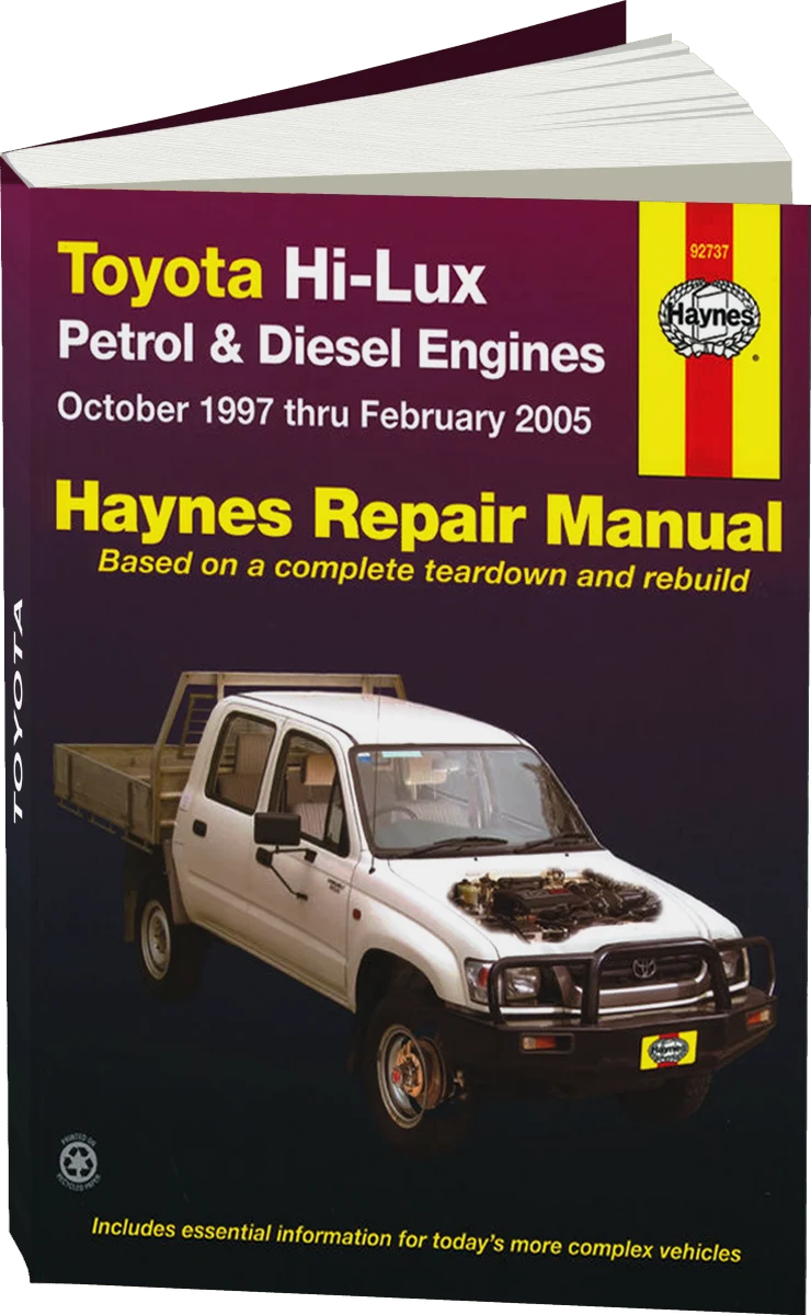 Toyota Hi Lux 4x4 & 4x2 (1997-2005) Haynes Repair Manual (AUS)