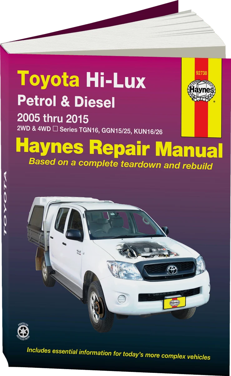 Toyota Hi Lux 4x4 & 4x2 (2005-2015) Haynes Repair Manual (AUS)