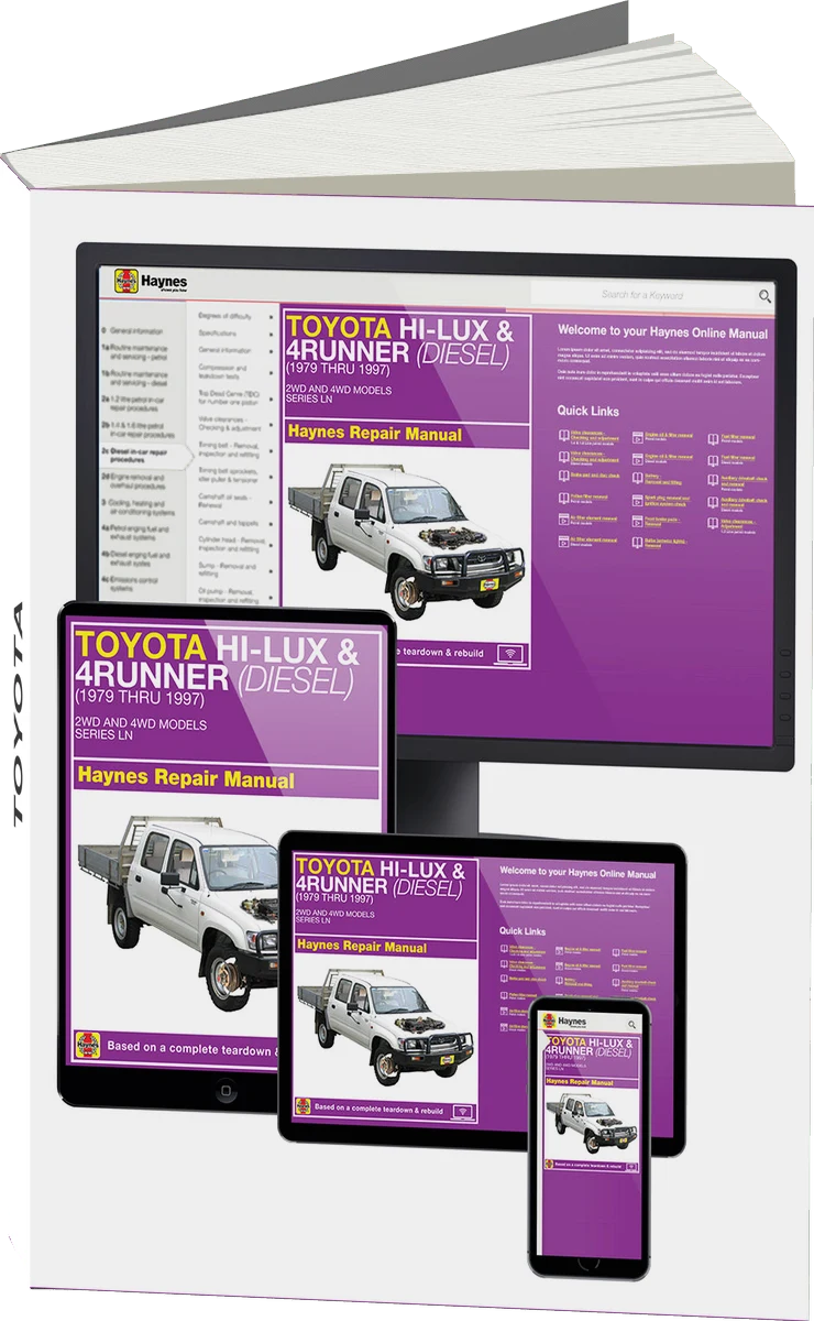 Toyota Hi Lux 4x4 & 4x2 (97-05) Haynes Repair Manual (AUS)
