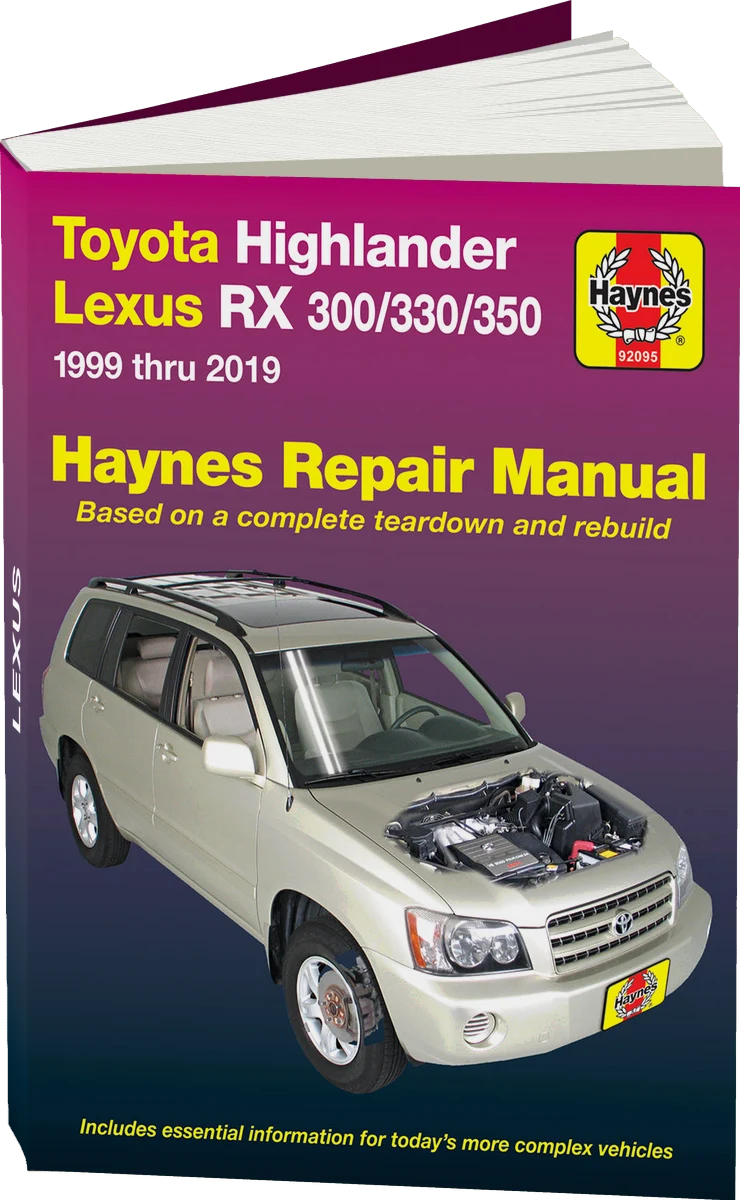 Toyota HighLander (01-19) & Lexus RX 300/330/350 (99-19) Haynes Repair Manual