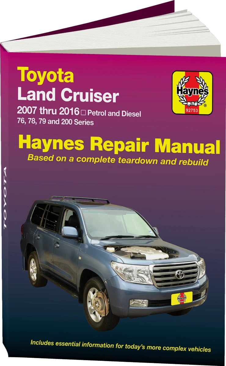 Toyota Land Cruiser Petrol and Diesel (2007-2016) Haynes Repair Manual