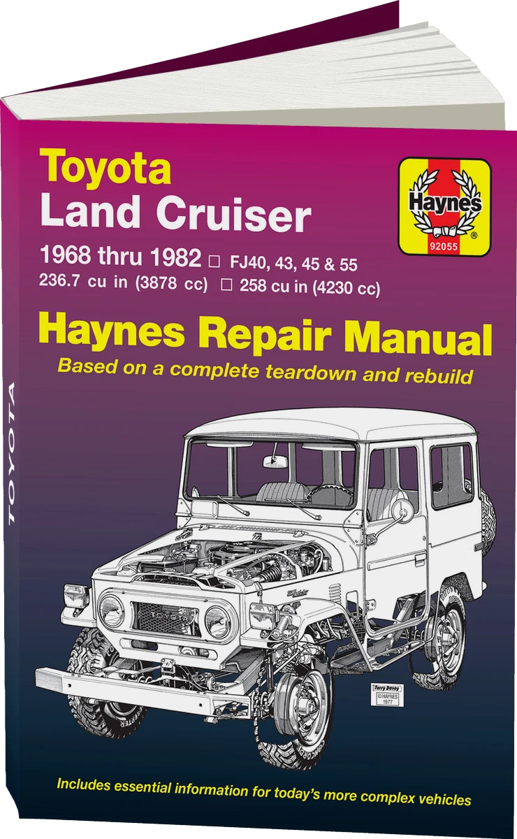 Toyota Land Cruiser Series FJ40, FJ43, FJ45 & FJ55 (68-82) Haynes Repair Manual