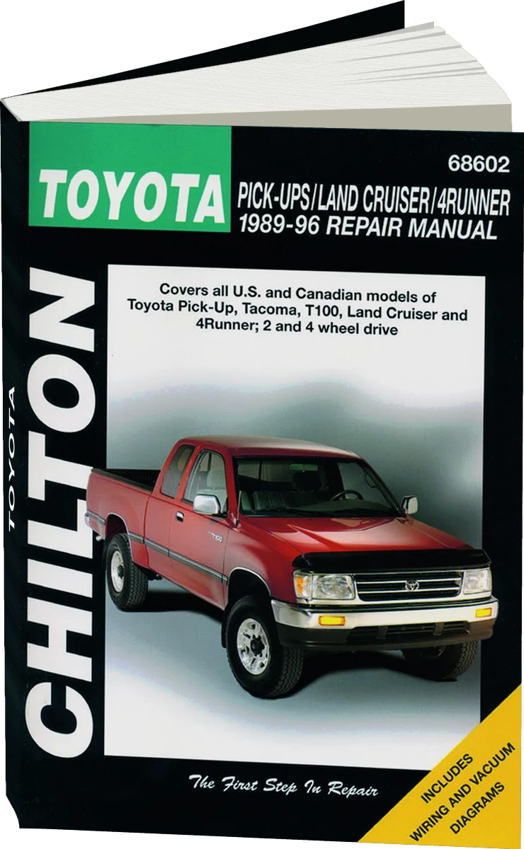 Toyota Pick-up, Tacoma, T100, Land Cruiser & 4Runner for (1989-96) Chilton Repair Manual (USA)