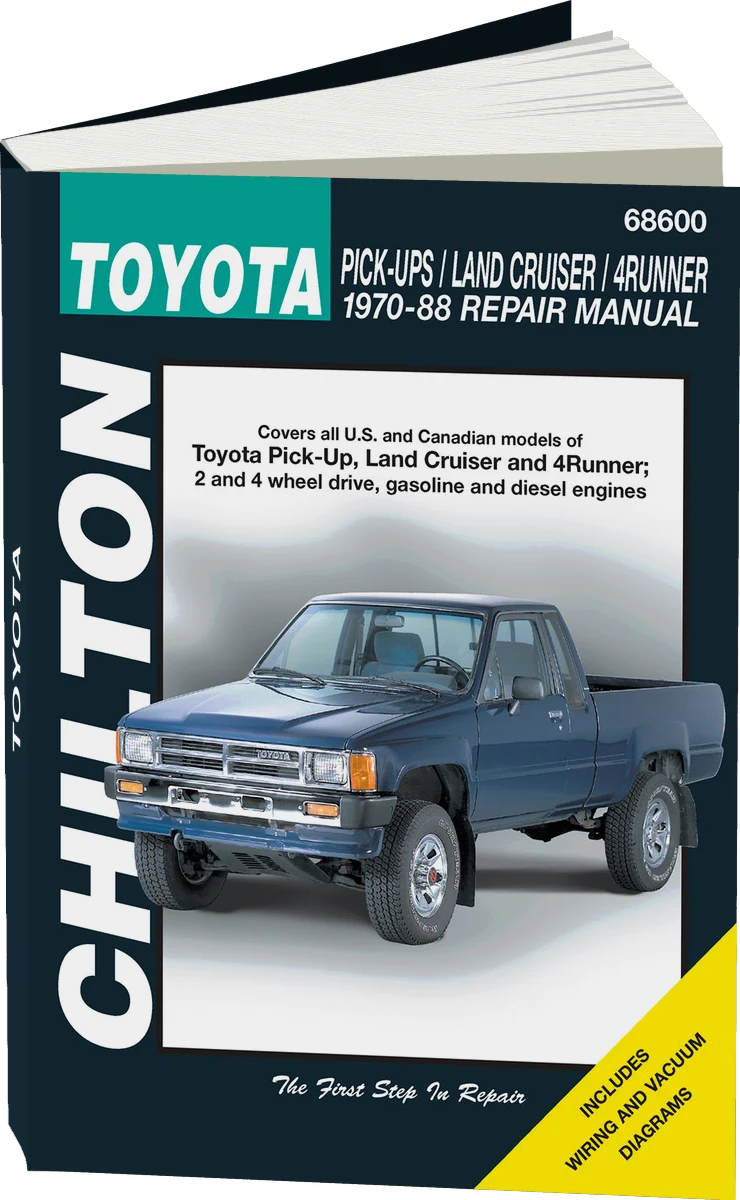 Toyota Pick-ups, Land Cruiser and 4Runner Chilton Repair Manual covering all models for 1970-88