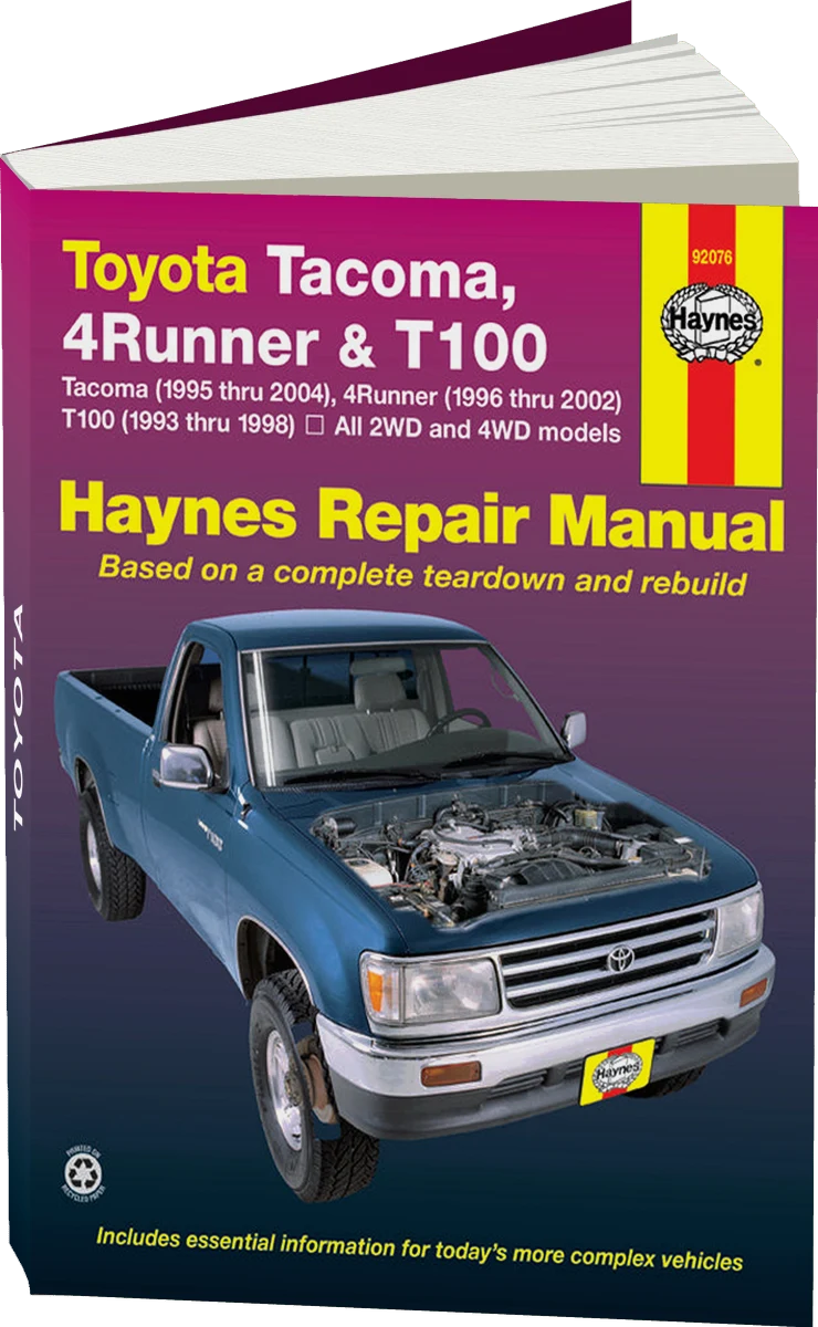 Toyota Tacoma (95-04), 4 Runner (96-02)& T100 (93-98) Haynes Repair Manual