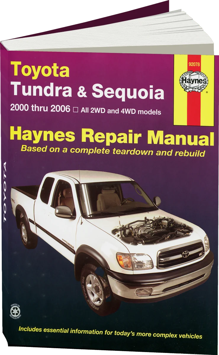 Toyota Tundra 2WD & 4WD (2000-2006) & Sequoia (2001-2007) Haynes Repair Manual (USA)