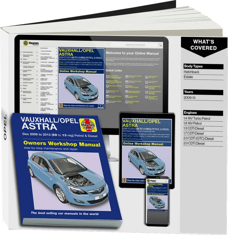 Vauxhall/Opel Astra (Dec 2009-2013) Haynes Repair Manual