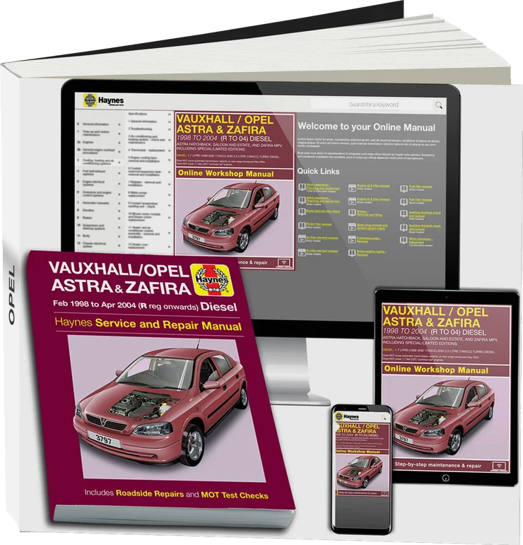 Vauxhall/Opel Astra & Zafira Diesel (Feb 1998-Apr 2004) Haynes Repair Manual