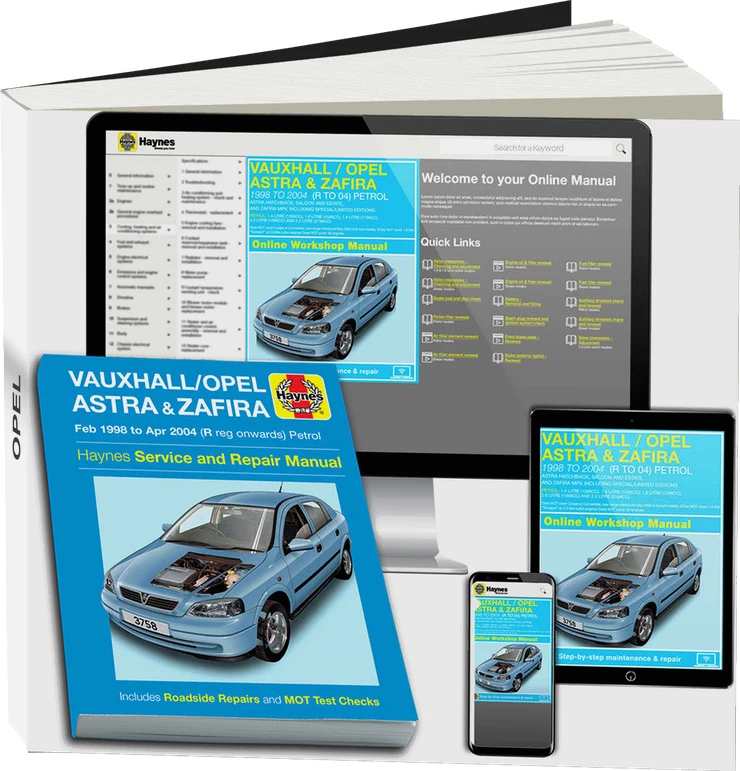 Vauxhall/Opel Astra & Zafira Petrol (Feb 1998-Apr 2004) Haynes Repair Manual