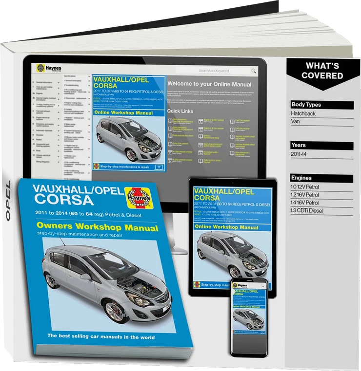 Vauxhall/Opel Corsa petrol & diesel (2011-2014) 60 to 64 Haynes Repair Manual