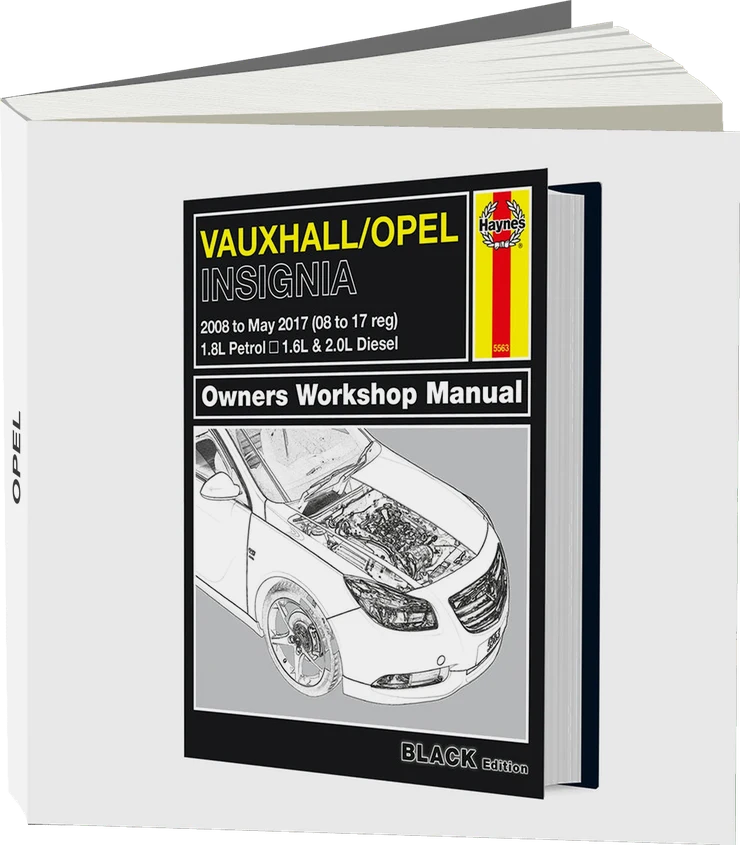 Vauxhall/Opel Insignia Petrol & Diesel (2008-2017) Haynes Repair Manual - Premium Hardback Black Edition