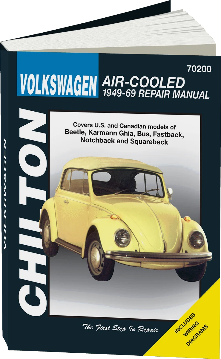 Volkswagen Air-Cooled Models covering Beetle, Karmann Ghia, Bus, Fastback, Notchback & Squareback (1949-69) Chilton Repair Manual (USA)