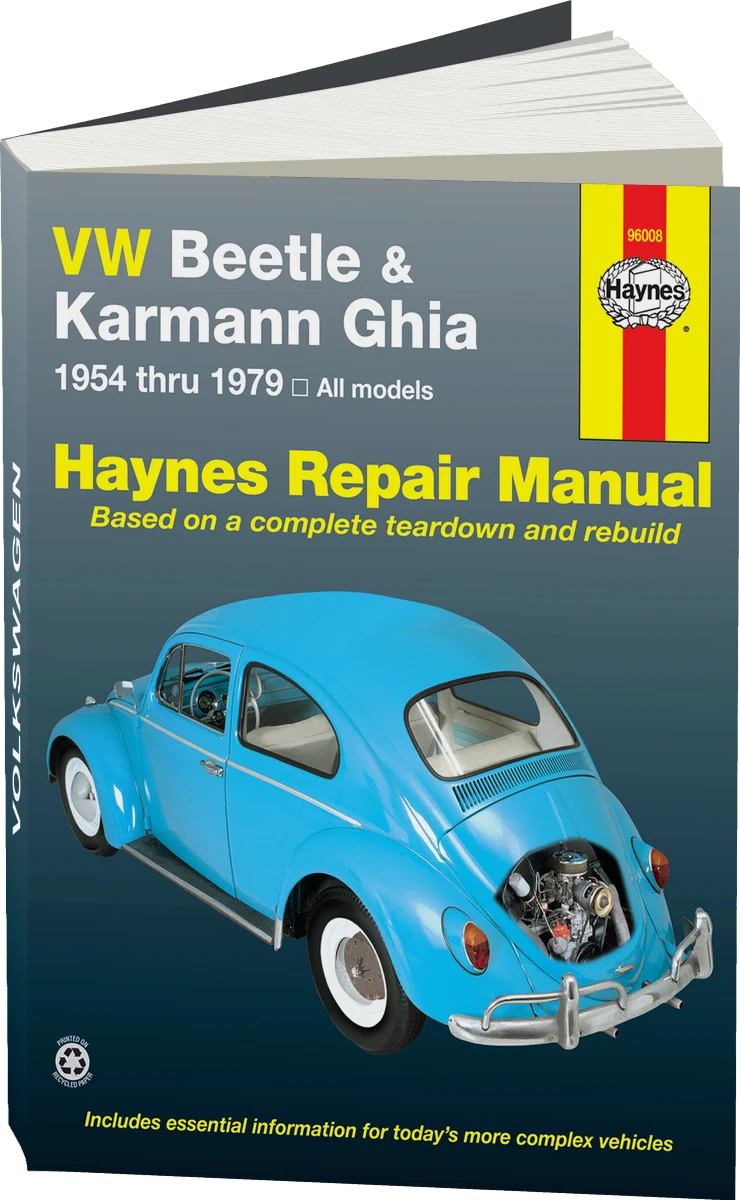 Volkswagen Beetle & Karmann Ghia (1954-1979) Haynes Repair Manual (USA)