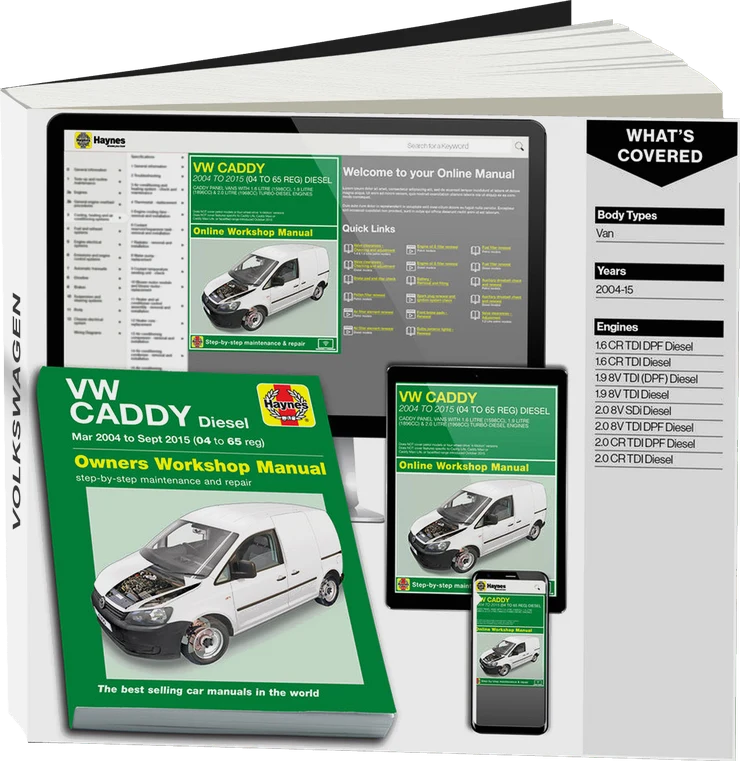 Volkswagen Caddy Diesel (Mar 2004-Sept 2015) 04 to 65 Haynes Repair Manual