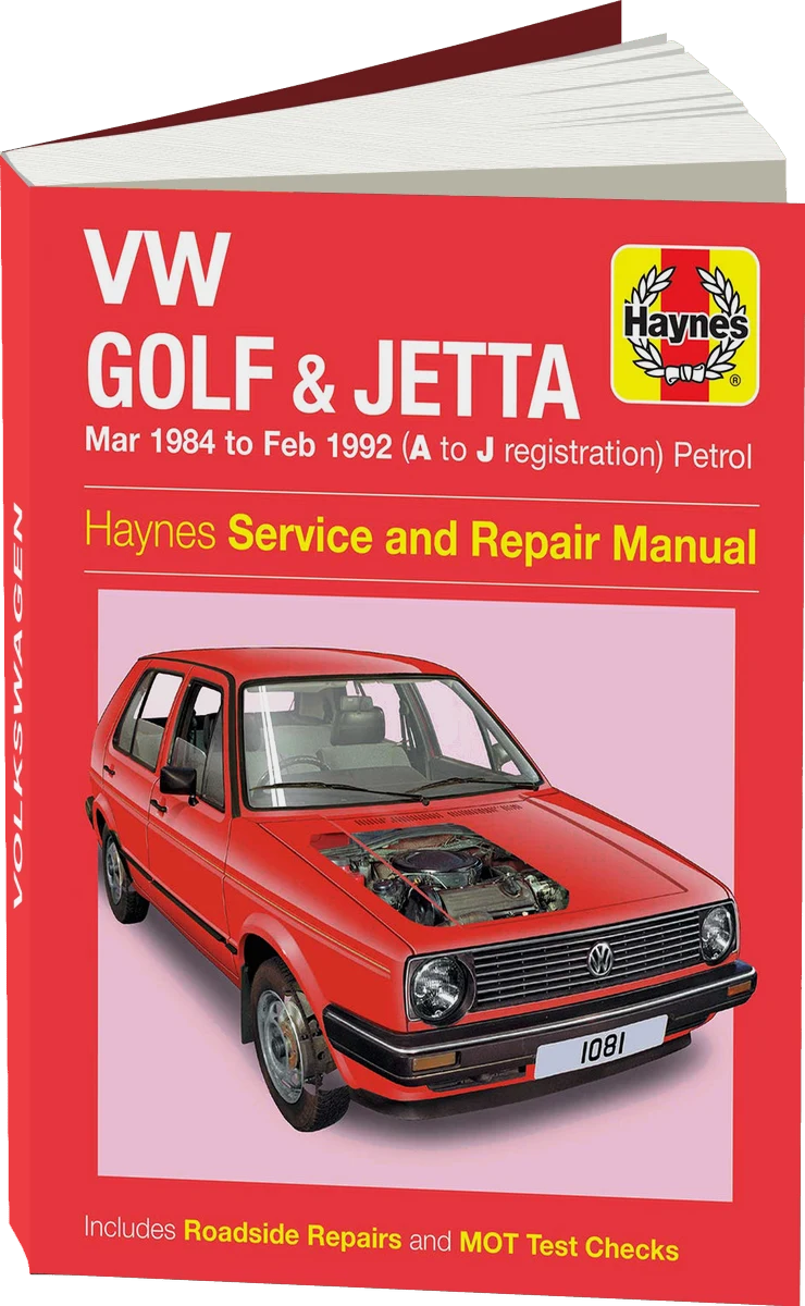 Volkswagen Golf & Jetta Mk 2 Petrol (Mar 1984-Feb 1992) Haynes Repair Manual